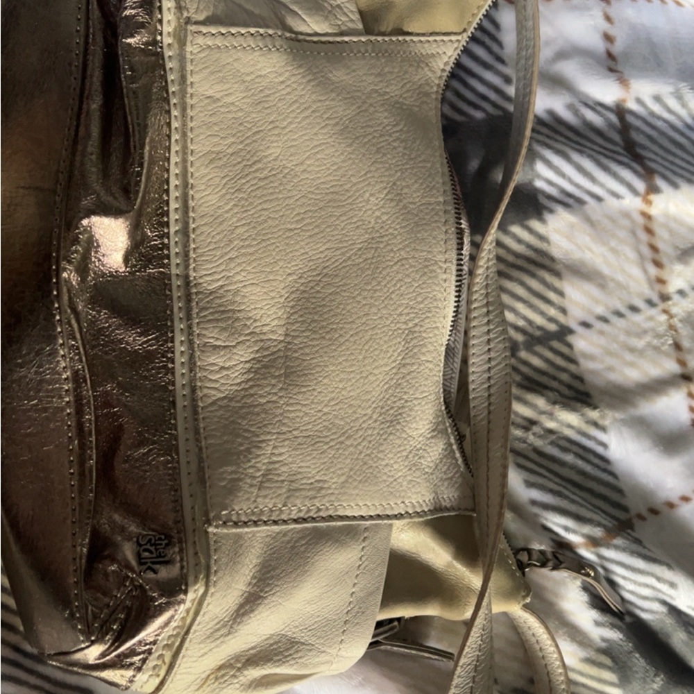 The Sak Cream and Gold Shoulder Bag